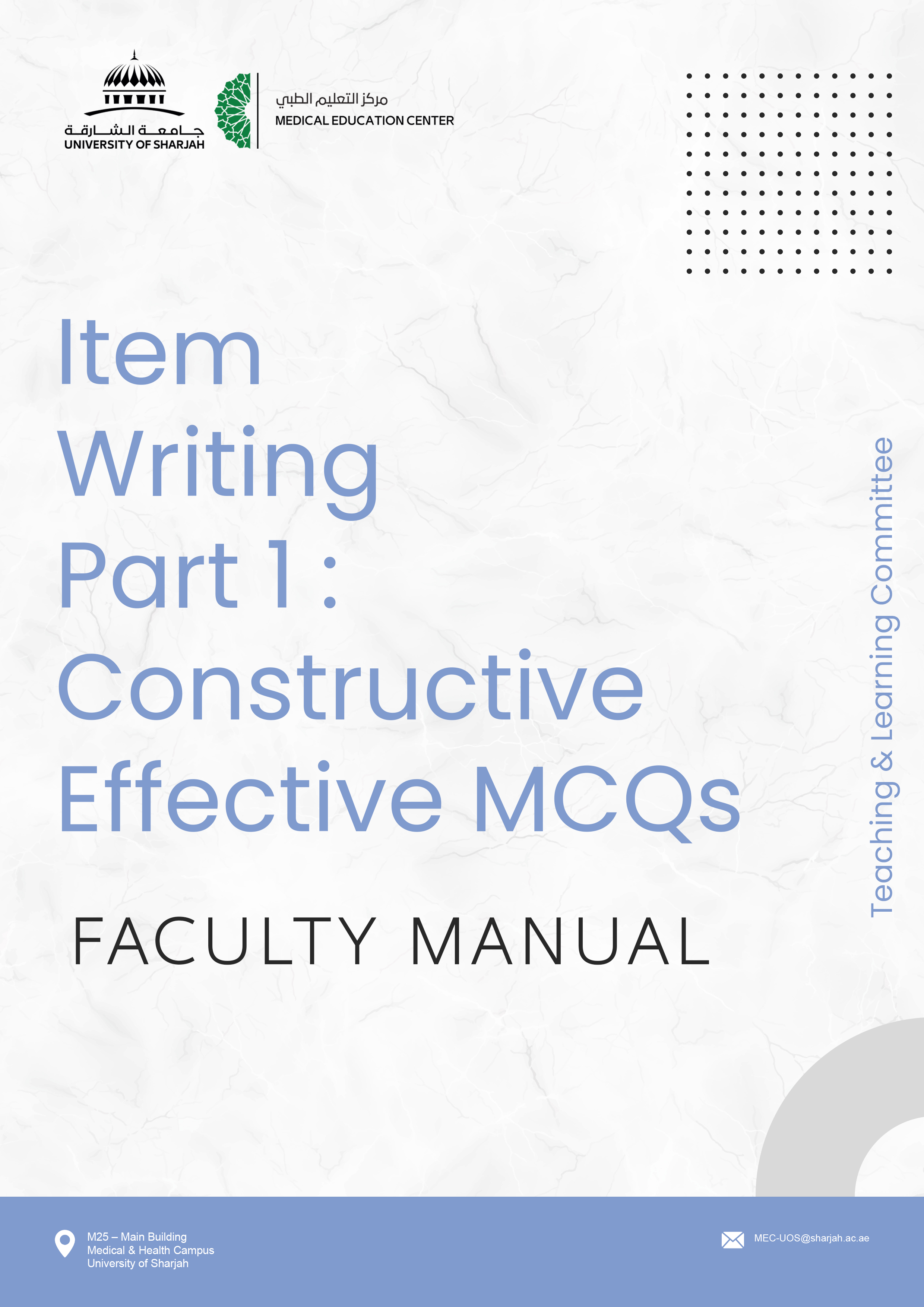 Item Writing: Constructing Effective MCQs